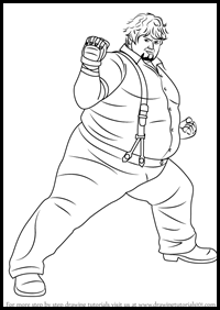 How to Draw Bob Richards from Tekken