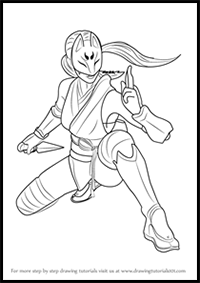 How to Draw Kunimitsu from Tekken
