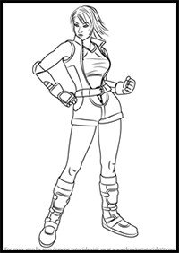 How to Draw Asuka Kazama from Tekken