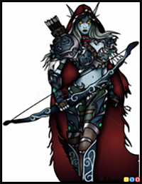How to Draw Sylvanus Windrunner, Warcraft