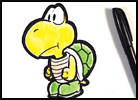 How to Draw Koopa Troopa from Super Mario