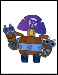 How to Draw Darryl from Brawl Stars