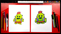 How To Draw Spike From Brawl Stars