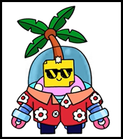 How to Draw Tropic Sprout | Brawl Stars