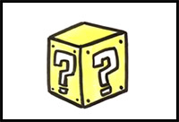 How to Draw Mario Question Box - Easy Pictures to Draw - YouTube