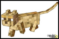 How to Draw an Ocelot from Minecraft