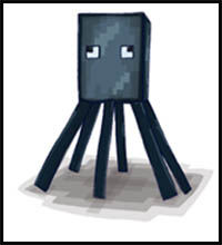 How to Draw Squid from Minecraft