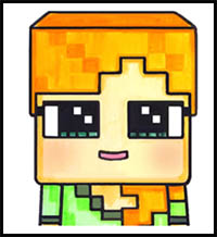 How to Draw Minecraft Alex