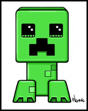 How to Draw a Minecraft Creeper