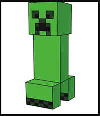 How to Draw a Creeper (Minecraft)
