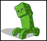 How to Draw a Chibi Minecraft Creeper
