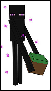 How to Draw an Enderman (Minecraft)