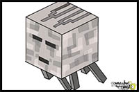 How to Draw a Ghast from Minecraft