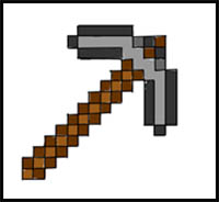 How to Draw a Minecraft Pickaxe