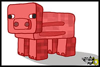How to Draw a Minecraft Pig