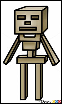 Skeleton Drawing, How to Draw Minecraft Characters
