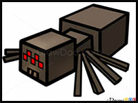 How to Draw Minecraft Characters - Spider