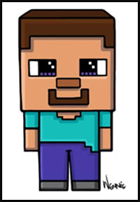 How to Draw Steve from Minecraft