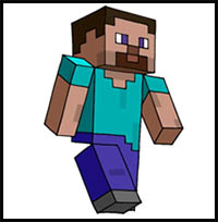 How to Draw Minecraft Steve