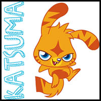 How to Draw Katsuma from Moshi Monsters with Easy Step by Step Drawing Tutorial