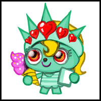 How to Draw Liberty from Moshi Monsters