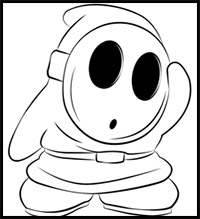 How to Draw Shy Guy from Super Mario