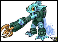 How to Draw Gill Grunt from Skylanders Giants