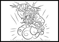 How to Draw Lightning Rod from Skylanders