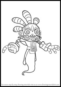 How to Draw Bad Juju from Skylanders