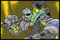 How to Draw Crusher from Skylanders Giants