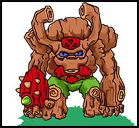How to Draw Tree Rex from Skylanders Giants