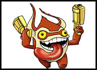 How to Draw Trigger Happy from Skylanders