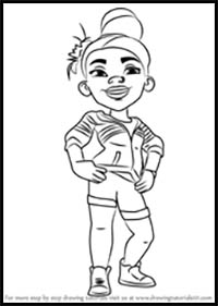 How to Draw Aina from Subway Surfers