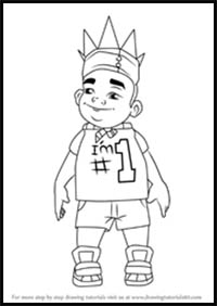 How to Draw King from Subway Surfers