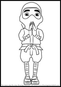 How to Draw Ninja from Subway Surfers