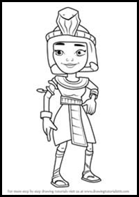 How to Draw Jasmine from Subway Surfers