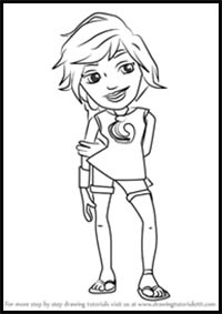 How to Draw Kim from Subway Surfers