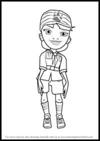 How to Draw Olivia from Subway Surfers