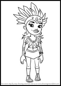 How to Draw Carmen from Subway Surfers