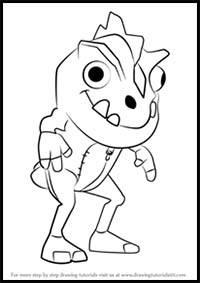 How to Draw Dino from Subway Surfers