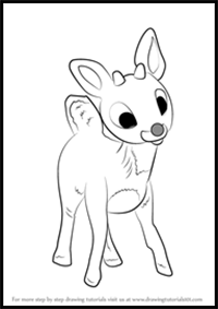 How to Draw Rudolph the Red-Nosed Reindeer
