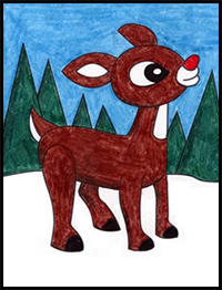 How to Draw a Reindeer: Easy Step-by-Step Art Lesson for Kids