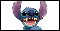 How to Draw Stitch from Lilo and Stitch Step by Step Drawing Lesson