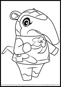 How to Draw Anabelle from Animal Crossing
