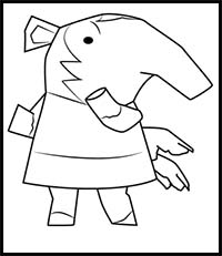 How to Draw Snooty from Animal Crossing