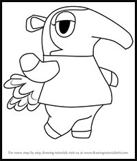 How to Draw Pango from Animal Crossing