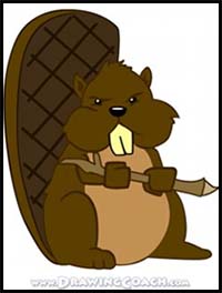 How to Draw a Cartoon Beaver