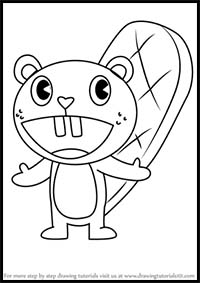 How to Draw Toothy from Happy Tree Friends