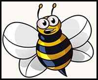 How to Draw a Cartoon Bee