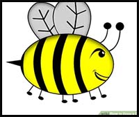 How to Draw a Cartoon Bee